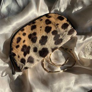 Vintage Faux Fur Cheetah Print Mini Clutch/Wallet